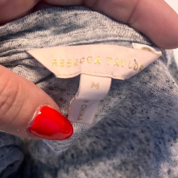 Rebecca Taylor Eyelet Sleeve Tee - Picture 3 of 10